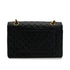 VINTAGE CHANEL MATELASSE CHAIN SHOULDER BAG BLACK LAMB SKIN GOLD HARDWARE 90314448