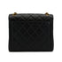 VINTAGE CHANEL MATELASSE CHAIN SHOULDER BAG BLACK LAMB SKIN GOLD HARDWARE 90314571