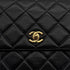 VINTAGE CHANEL MATELASSE CHAIN SHOULDER BAG BLACK LAMB SKIN GOLD HARDWARE 90314571
