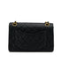 VINTAGE CHANEL MATELASSE CHAIN SHOULDER BAG BLACK LAMB SKIN GOLD HARDWARE 90319589