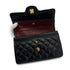 VINTAGE CHANEL MATELASSE CHAIN SHOULDER BAG BLACK LAMB SKIN GOLD HARDWARE 90319589