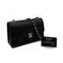 VINTAGE CHANEL MATELASSE CHAIN SHOULDER BAG BLACK LAMB SKIN GOLD HARDWARE 90319589