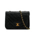 VINTAGE CHANEL MATELASSE CHAIN SHOULDER BAG BLACK LAMB SKIN GOLD HARDWARE 90326745