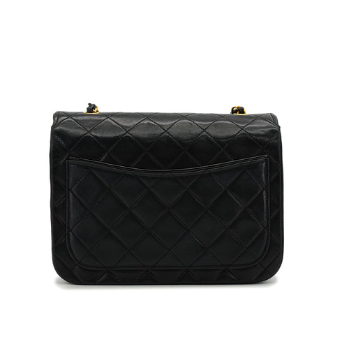 VINTAGE CHANEL MATELASSE CHAIN SHOULDER BAG BLACK LAMB SKIN GOLD HARDWARE 90326745