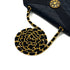 VINTAGE CHANEL MATELASSE CHAIN SHOULDER BAG BLACK SATIN GOLD HARDWARE 90327392