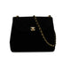 VINTAGE CHANEL MATELASSE CHAIN SHOULDER BAG BLACK SUEDE GOLD HARDWARE 9034449