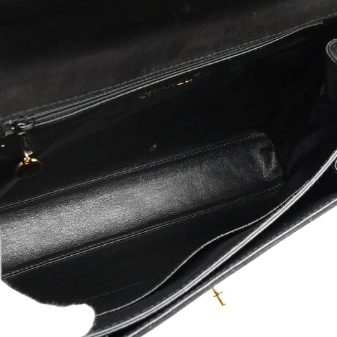 VINTAGE CHANEL MATELASSE CHAIN SHOULDER BAG BLACK SUEDE GOLD HARDWARE 9034449