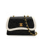 VINTAGE CHANEL MATELASSE CHAIN SHOULDER BAG BLACK WHITE LAMB SKIN GOLD HARDWARE 90326672