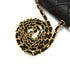 VINTAGE CHANEL MATELASSE CHAIN SHOULDER BAG BLACK WHITE LAMB SKIN GOLD HARDWARE 90326672