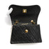VINTAGE CHANEL MATELASSE CHAIN SHOULDER BAG BLACK WHITE LAMB SKIN GOLD HARDWARE 90326672
