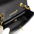 VINTAGE CHANEL MATELASSE CHAIN SHOULDER BAG BLACK WHITE LAMB SKIN GOLD HARDWARE 90326672
