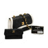 VINTAGE CHANEL MATELASSE CHAIN SHOULDER BAG BLACK WHITE LAMB SKIN GOLD HARDWARE 90326672