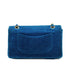 VINTAGE CHANEL SINGLE FLAP CHAIN SHOULDER MAGAZINE HOLDER BAG BLUE VELVET GOLD HARDWARE 90343010