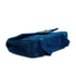 VINTAGE CHANEL SINGLE FLAP CHAIN SHOULDER MAGAZINE HOLDER BAG BLUE VELVET GOLD HARDWARE 90343010