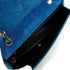 VINTAGE CHANEL SINGLE FLAP CHAIN SHOULDER MAGAZINE HOLDER BAG BLUE VELVET GOLD HARDWARE 90343010