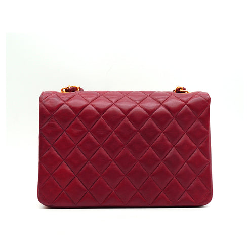 VINTAGE CHANEL MATELASSE CHAIN SHOULDER BAG BORDEAUX LAMB SKIN GOLD HARDWARE 90338306