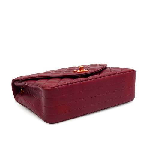 VINTAGE CHANEL MATELASSE CHAIN SHOULDER BAG BORDEAUX LAMB SKIN GOLD HARDWARE 90338306
