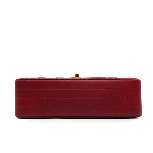 VINTAGE CHANEL MATELASSE CHAIN SHOULDER BAG BORDEAUX LAMB SKIN GOLD HARDWARE 90338306