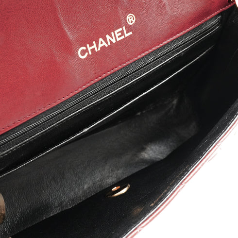 VINTAGE CHANEL MATELASSE CHAIN SHOULDER BAG BORDEAUX LAMB SKIN GOLD HARDWARE 90338306