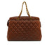 VINTAGE CHANEL MATELASSE CHAIN SHOULDER BAG BROWN LAMB SKIN GOLD HARDWARE 90340506