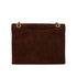 VINTAGE CHANEL MATELASSE CHAIN SHOULDER BAG BROWN SUEDE GOLD HARDWARE 90334872