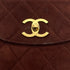 VINTAGE CHANEL MATELASSE CHAIN SHOULDER BAG BROWN SUEDE GOLD HARDWARE 90321154