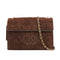 VINTAGE CHANEL MATELASSE CHAIN SHOULDER BAG BROWN SUEDE GOLD HARDWARE 90335596