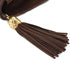 VINTAGE CHANEL MATELASSE CHAIN SHOULDER BAG BROWN SUEDE GOLD HARDWARE 90335596