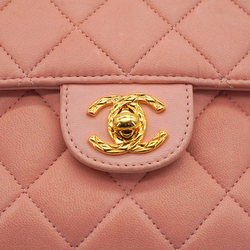 VINTAGE CHANEL MATELASSE CHAIN SHOULDER BAG FRINGE PINK LAMB SKIN GOLD HARDWARE 90334504