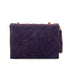 VINTAGE CHANEL MATELASSE CHAIN SHOULDER BAG FRINGE PURPLE SUEDE GOLD HARDWARE 90311295