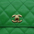 VINTAGE CHANEL MATELASSE CHAIN SHOULDER BAG GREEN CAVIAR SKIN GOLD HARDWARE 90330697