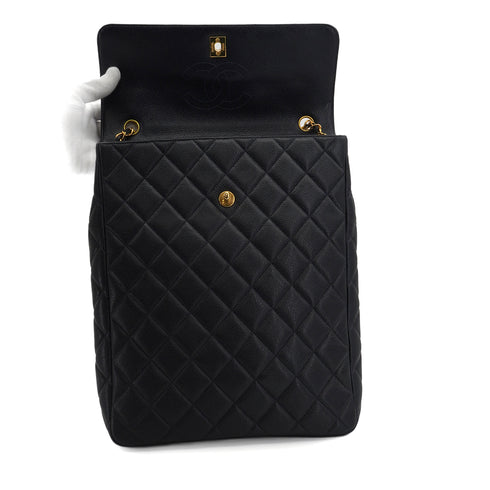 VINTAGE CHANEL MATELASSE CHAIN SHOULDER BAG NAVY CAVIAR SKIN GOLD HARDWARE 90343931