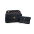VINTAGE CHANEL MATELASSE CHAIN SHOULDER BAG NAVY LAMB SKIN GOLD HARDWARE 90340509
