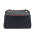 VINTAGE CHANEL MATELASSE CHAIN SHOULDER BAG NAVY LAMB SKIN GOLD HARDWARE 90340509