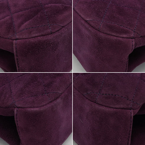 VINTAGE CHANEL MATELASSE CHAIN SHOULDER BAG PURPLE SUEDE GOLD HARDWARE 90335036