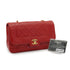 VINTAGE CHANEL MATELASSE CHAIN SHOULDER BAG RED LAMB SKIN GOLD HARDWARE 90335593