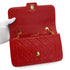VINTAGE CHANEL MATELASSE CHAIN SHOULDER BAG RED LAMB SKIN GOLD HARDWARE 90335593