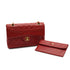 VINTAGE CHANEL MATELASSE CHAIN SHOULDER BAG RED LAMB SKIN GOLD HARDWARE 90343624