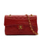 VINTAGE CHANEL MATELASSE CHAIN SHOULDER BAG RED LAMB SKIN GOLD HARDWARE 90343624
