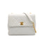 VINTAGE CHANEL MATELASSE CHAIN SHOULDER BAG WHITE LAMB SKIN GOLD HARDWARE 90346872
