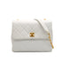 VINTAGE CHANEL MATELASSE CHAIN SHOULDER BAG WHITE LAMB SKIN GOLD HARDWARE 90346872