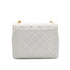 VINTAGE CHANEL MATELASSE CHAIN SHOULDER BAG WHITE LAMB SKIN GOLD HARDWARE 90346872