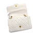 VINTAGE CHANEL MATELASSE CHAIN SHOULDER BAG WHITE LAMB SKIN GOLD HARDWARE 90313333