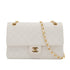 VINTAGE CHANEL MATELASSE CHAIN SHOULDER BAG WHITE LAMB SKIN GOLD HARDWARE 90314884