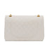 VINTAGE CHANEL MATELASSE CHAIN SHOULDER BAG WHITE LAMB SKIN GOLD HARDWARE 90314884