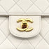 VINTAGE CHANEL MATELASSE CHAIN SHOULDER BAG WHITE LAMB SKIN GOLD HARDWARE 90314884