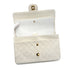 VINTAGE CHANEL MATELASSE CHAIN SHOULDER BAG WHITE LAMB SKIN GOLD HARDWARE 90314884