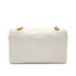 VINTAGE CHANEL MATELASSE CHAIN SHOULDER BAG WHITE LAMB SKIN GOLD HARDWARE 90324753