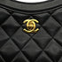 VINTAGE CHANEL MATELASSE CHAIN SHOULDER HAND BAG BLACK LAMB SKIN GOLD HARDWARE 90329231