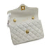 VINTAGE CHANEL MATELASSE CHAIN SHOULDER HAND BAG WHITE LAMB SKIN GOLD HARDWARE 90343615